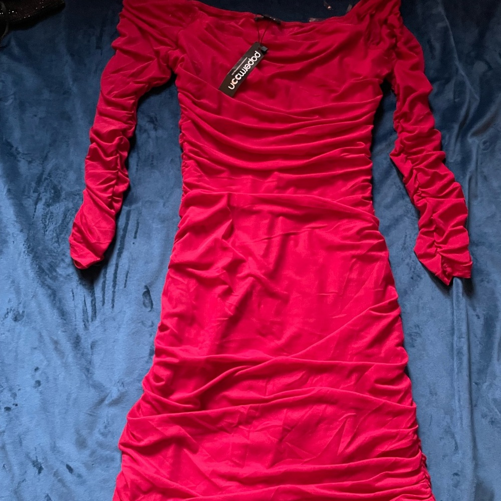 Papermoon Red Long Sleeve Dress